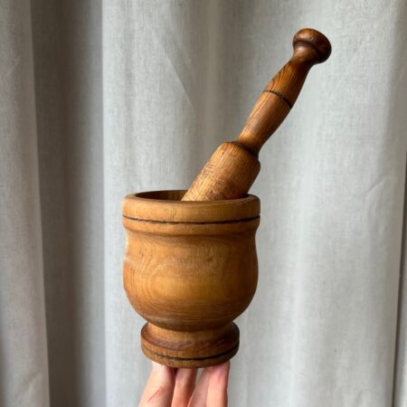 Grand mortier & pilon en bois