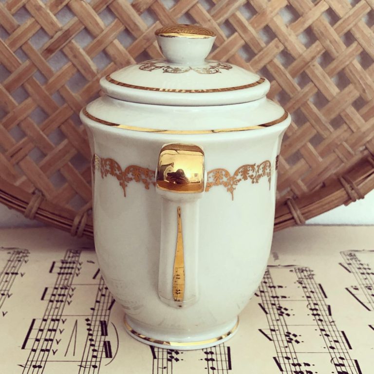 Pot à Lait En Porcelaine De Limoges - Blanc Brillant - Pièce Vintage - Occasion