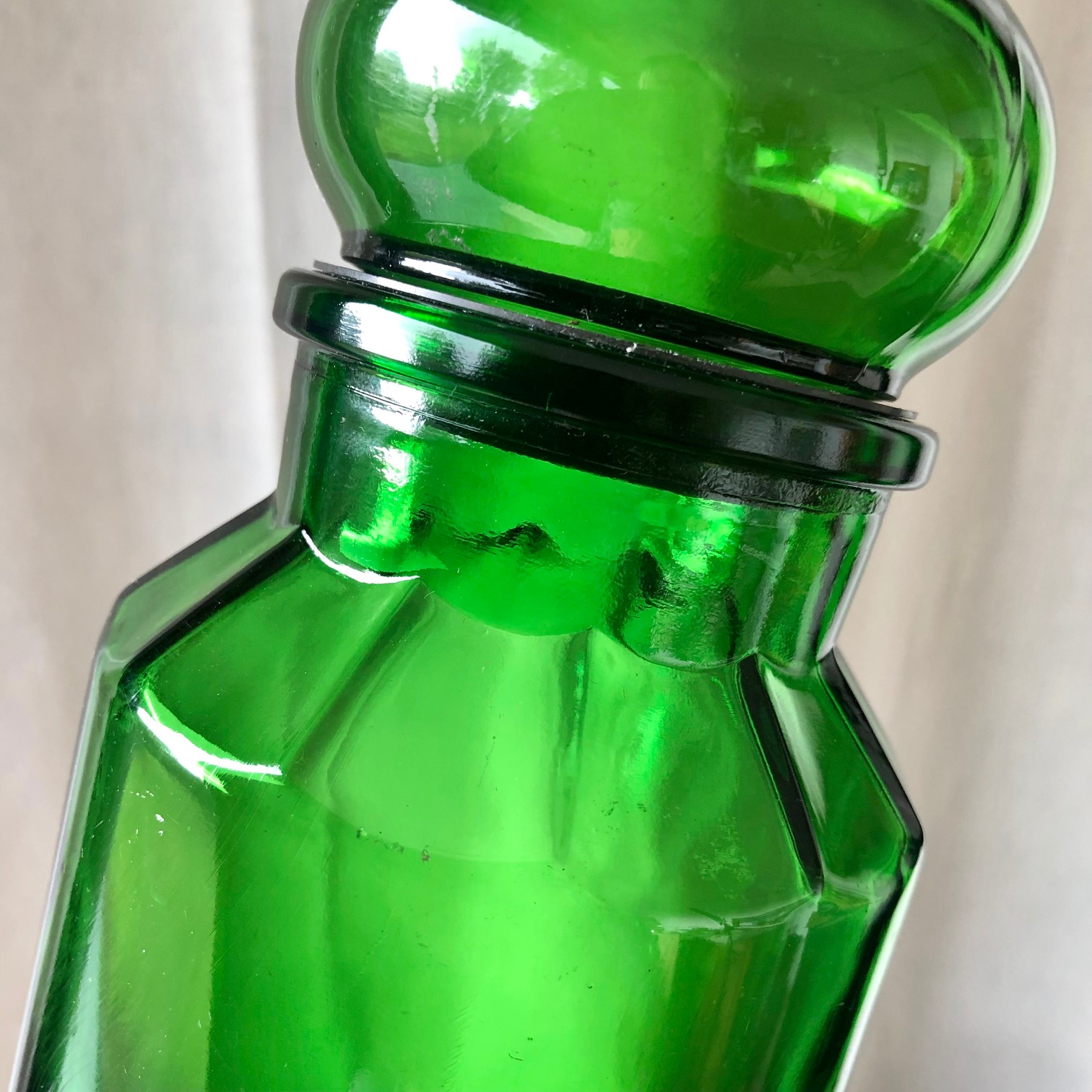 Bonbonne en verre vert 3 litres - Ma valise en carton