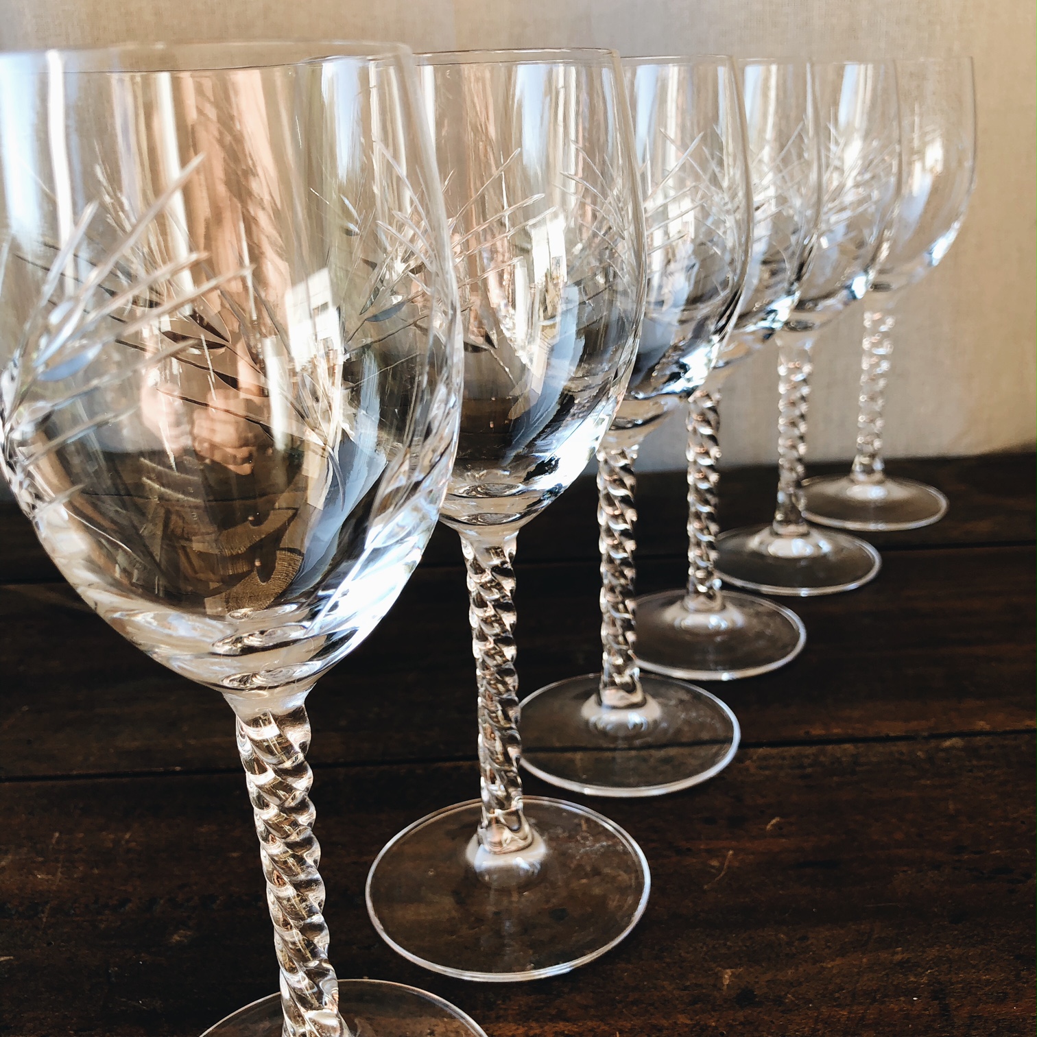 6 verres à vin en Cristal d'Arques modèle Épi Fleury - Ma valise
