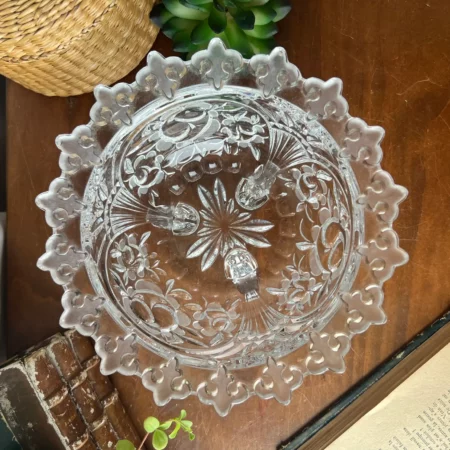 Grande coupe à fruits vintage en cristal