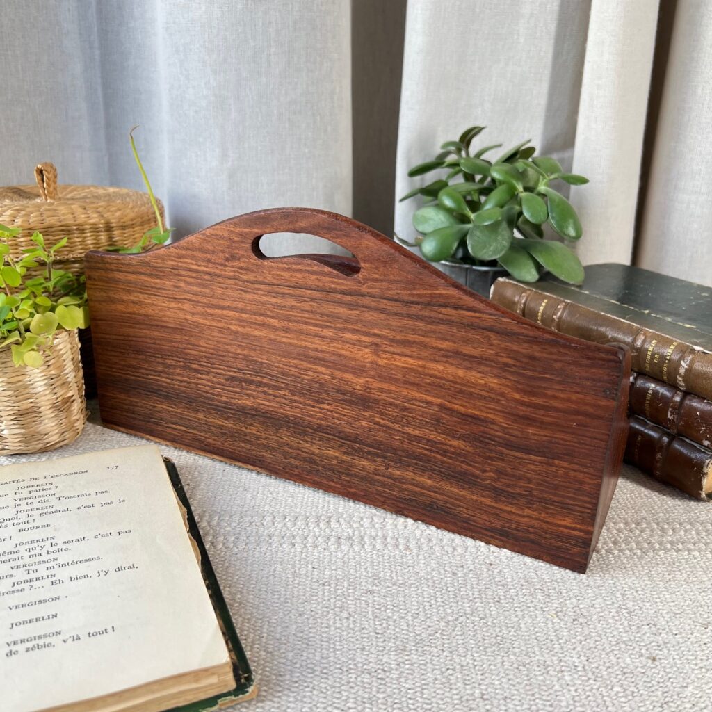 Boîte De Rangement Ancienne En Bois Gritzner - Porte-courrier Vintage Déco