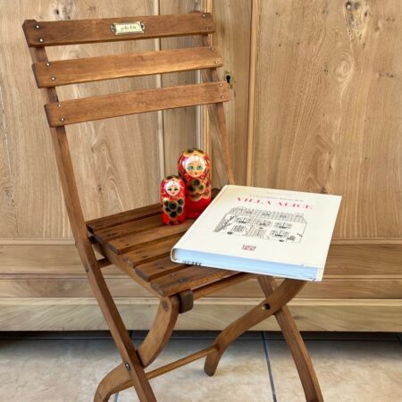 Chaise pliante ancienne "Jardin d'été"