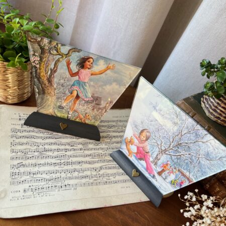 Duo cadres art déco "Martine : printemps & hiver"