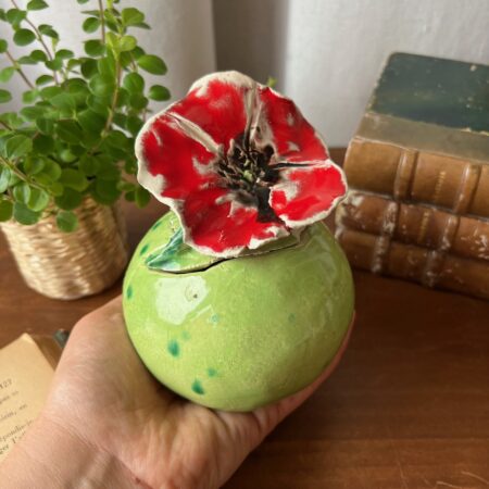 Boîte "Coquelicot" en céramique