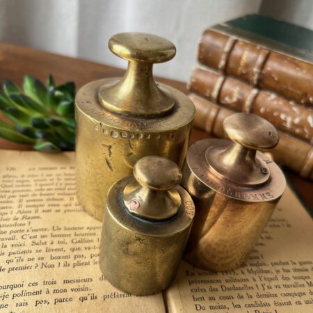 3 poids en laiton - Fred