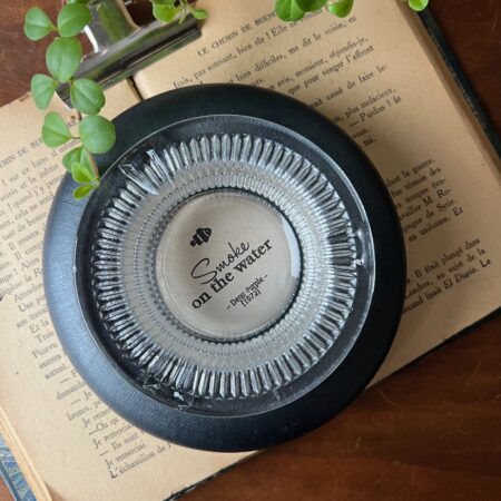 Cendrier bois & verre "Smoke on the water"