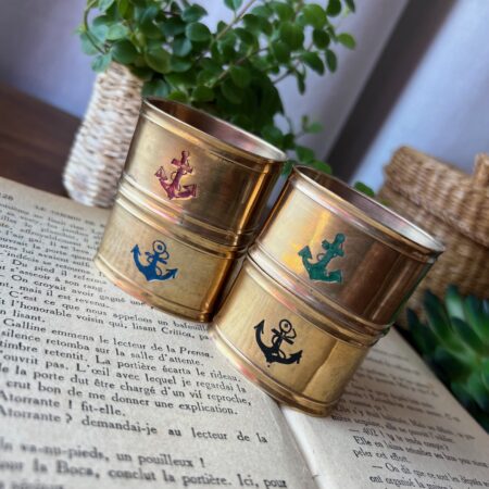 4 ronds de serviette en laiton