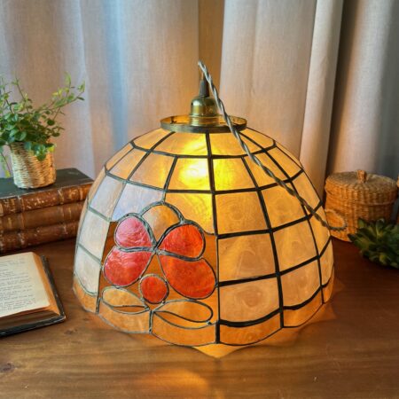 Grande suspension vintage en nacre