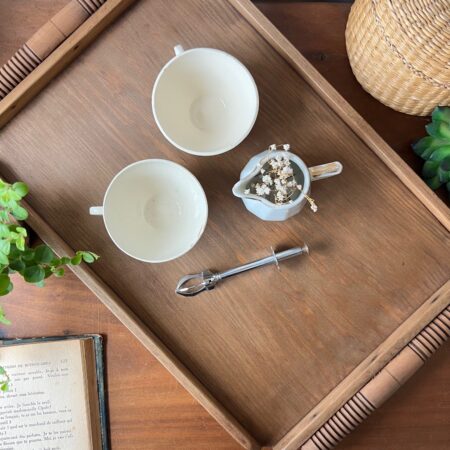 Plateau en bois Art Déco "Madame & Monsieur"