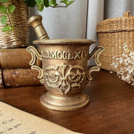 Mortier & pilon en bronze