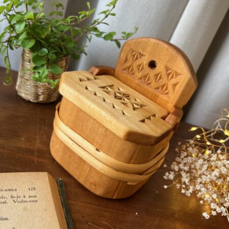 Boite à sel artisanal en bois & bambou
