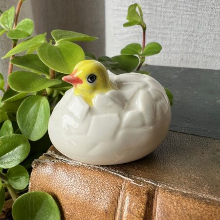 Œuf en céramique et son poussin