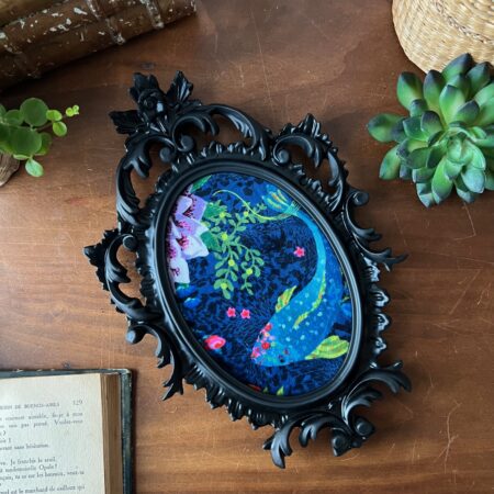 Cadre baroque & poisson koï (tissu Odile Bailloeul)