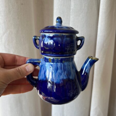 Petite théière en céramique - nuances de bleu