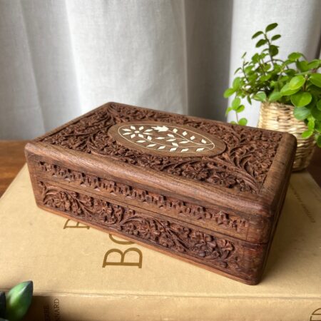 Boite indienne artisanale en bois