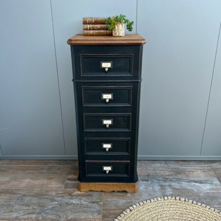 Ancien chiffonnier restauré "les jours de la semaine"