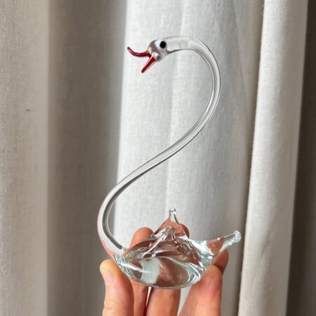 Cygne en verre soufflé