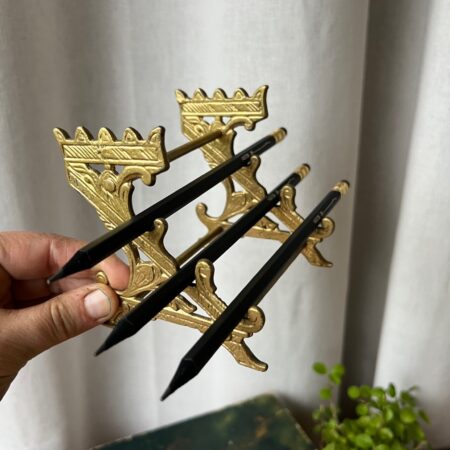 Porte-plume en laiton, style Napoléon III