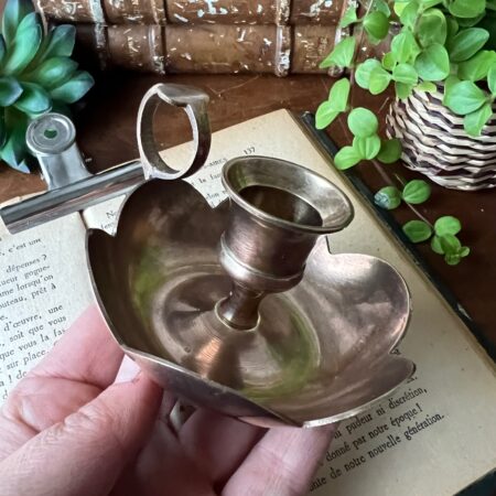 Petit bougeoir en laiton doré