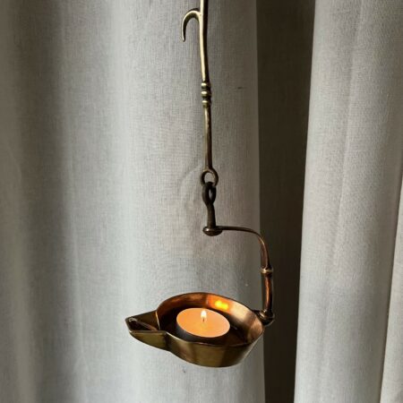 Lampe à huile simple en laiton doré
