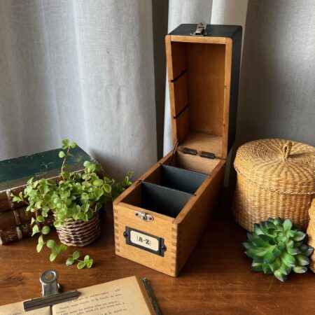 Boîte à fiche en bois "A-Z"