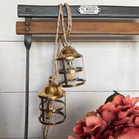 Duo de mini baladeuses verrière en laiton