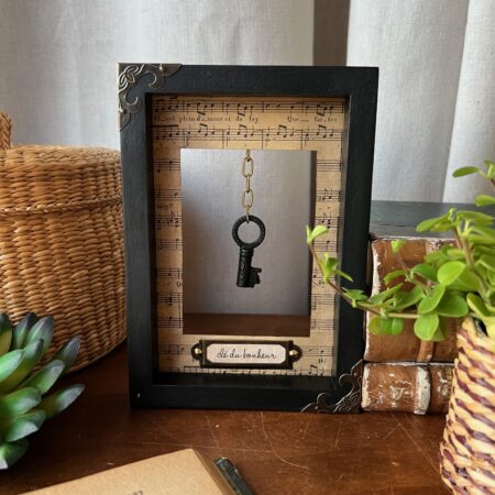 Cadre "clé du bonheur" - création poétique (modèle 1)