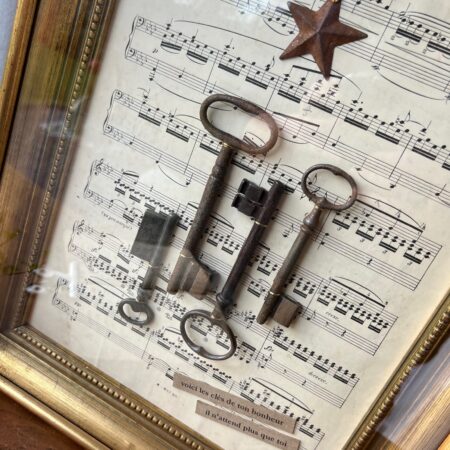 (création unique) Grand cadre "Clés de ton bonheur" n°2