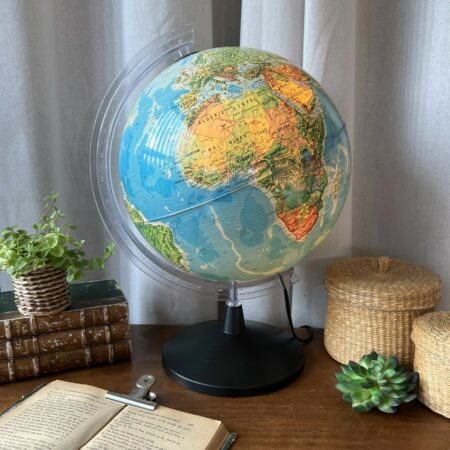 Globe terrestre vintage 30 cm, année 1990