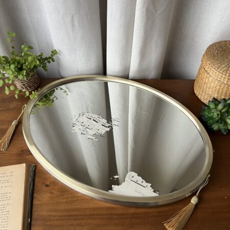 Grand miroir ovale - années 50 - "Partitions"