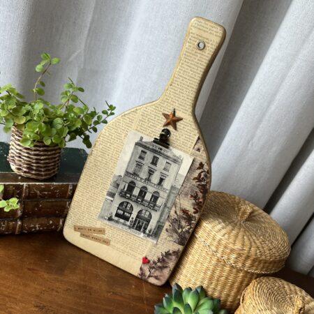 Grande planche en bois revisitée n°5 "I won’t be silent - Laugh every day"