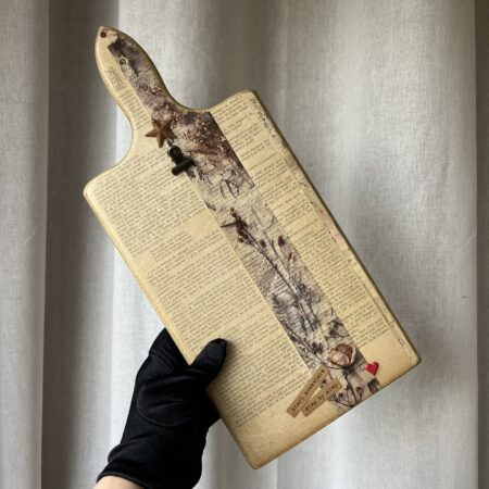 Grande planche en bois revisitée n°6 "Start somewhere - step by step"