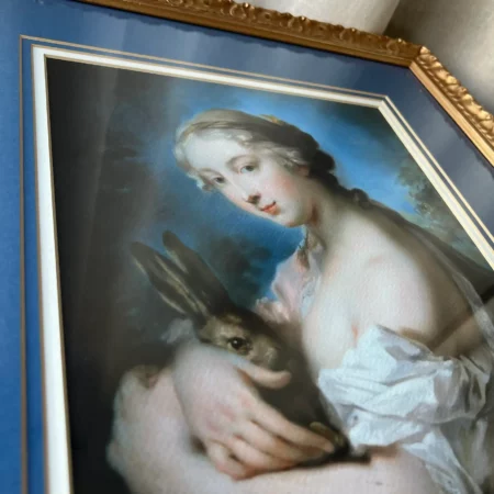 Cadre ancien doré – reproduction XVIIIe "Allégorie de l’Automne" - Rosalba Carriera
