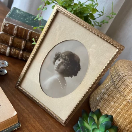 Petit cadre doré vintage anglais