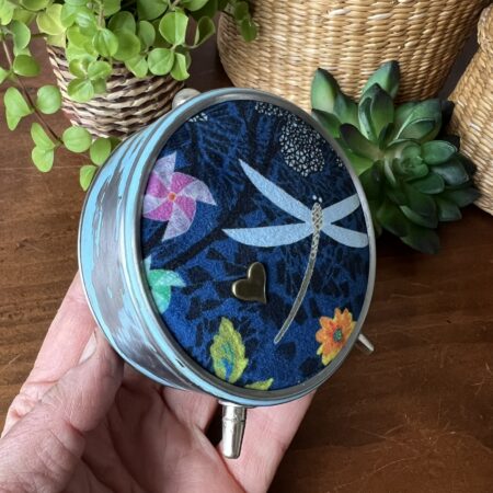 Réveil bleu patiné "Libellule"