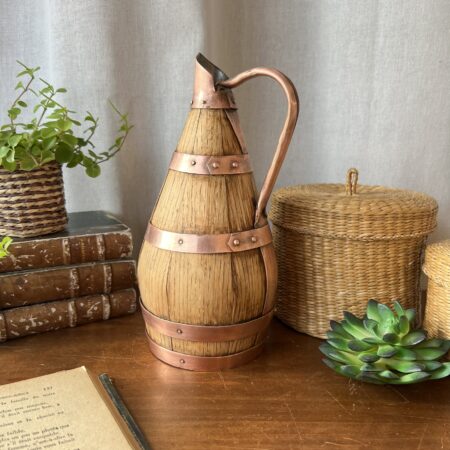 Pichet à cidre en bois & cuivre