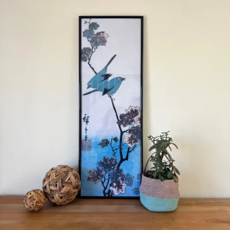 Reproduction Utagawa Hiroshige - Oiseaux bleus et érables (1854)