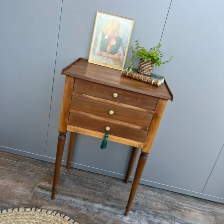 Petit meuble ancien 3 tiroirs en bois