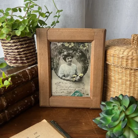 Ancien châssis presse de photographe - bois & verre