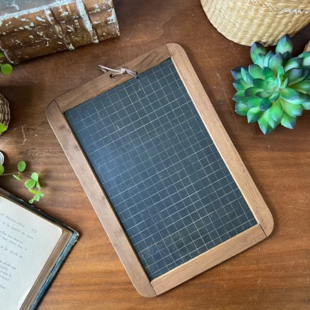 Ardoise ancienne double face cadre bois patiné