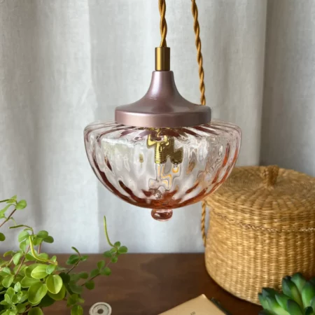 Lampe "toupie" rose