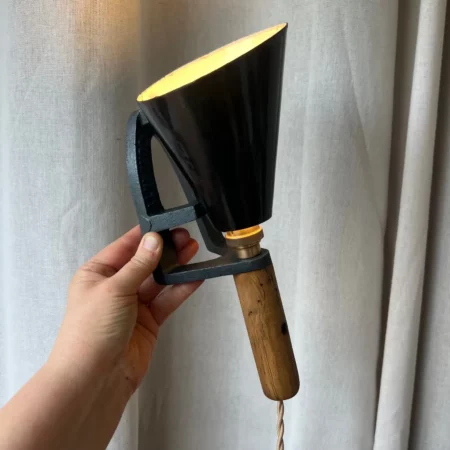 Lampe de boulanger "Fournanty Paris" restaurée 1940-1950