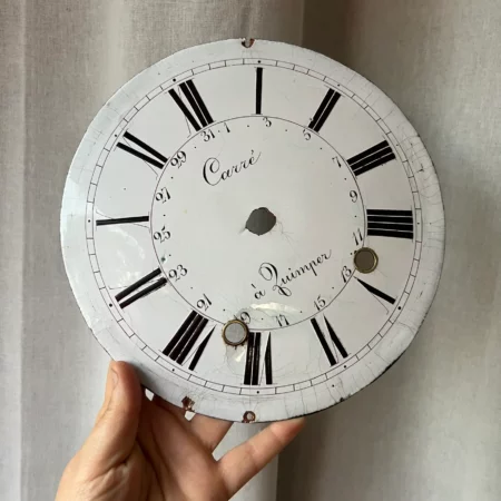 Cadran d’horloge ancien émaillé "Quimper"