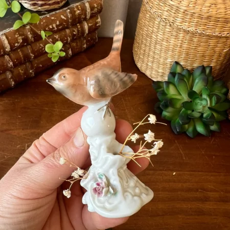 Oiseau en porcelaine de Saxe - Unter Weiss Bach