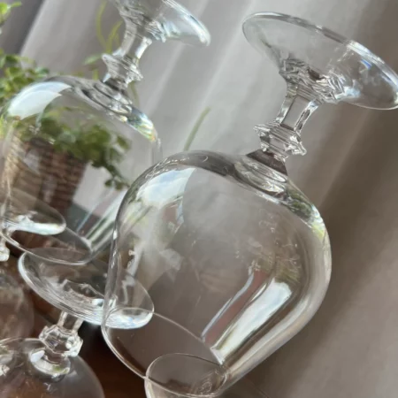 5 verres à cognac en cristal