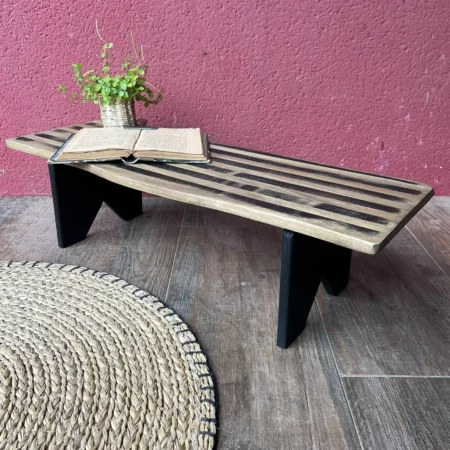Petit banc ancien revisité, esprit marinière