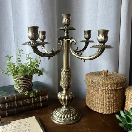Grand chandelier italien en laiton 5 feux