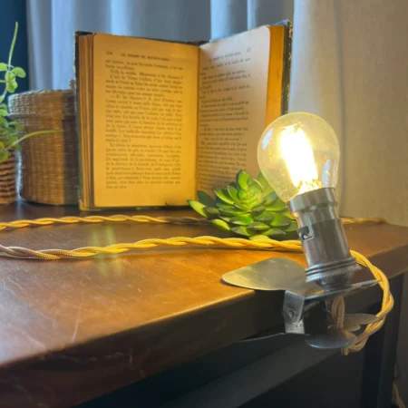 Lampe à pince vintage en métal - Électricité révisée