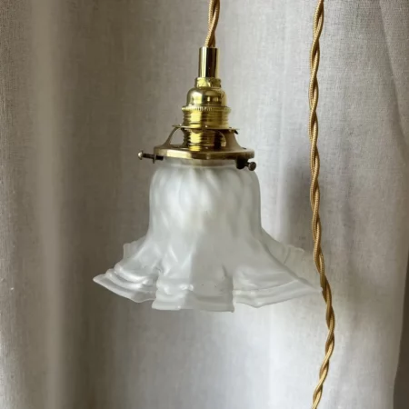 Baladeuse tulipe en verre opalescent
